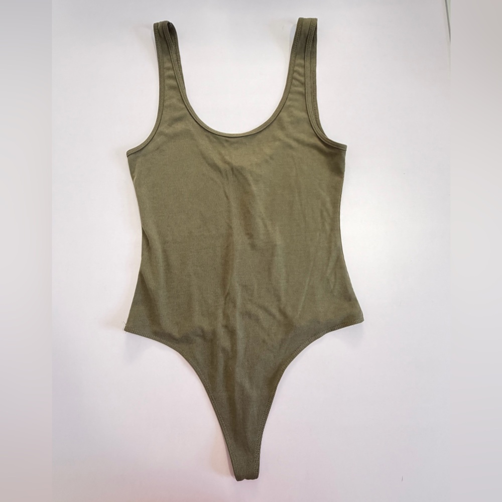 Dress Forum Olive Scoop Neck Tank Bodysuit